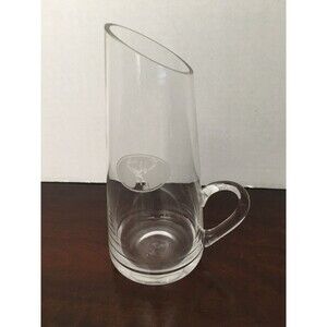 Vintage Decorative Kitchen Glass Pitcher Coffee Creamer With Deer Head   7"H